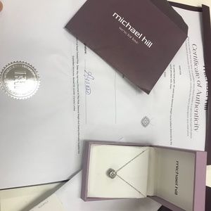 Michael Hill 10k white .50 karat diamond necklace